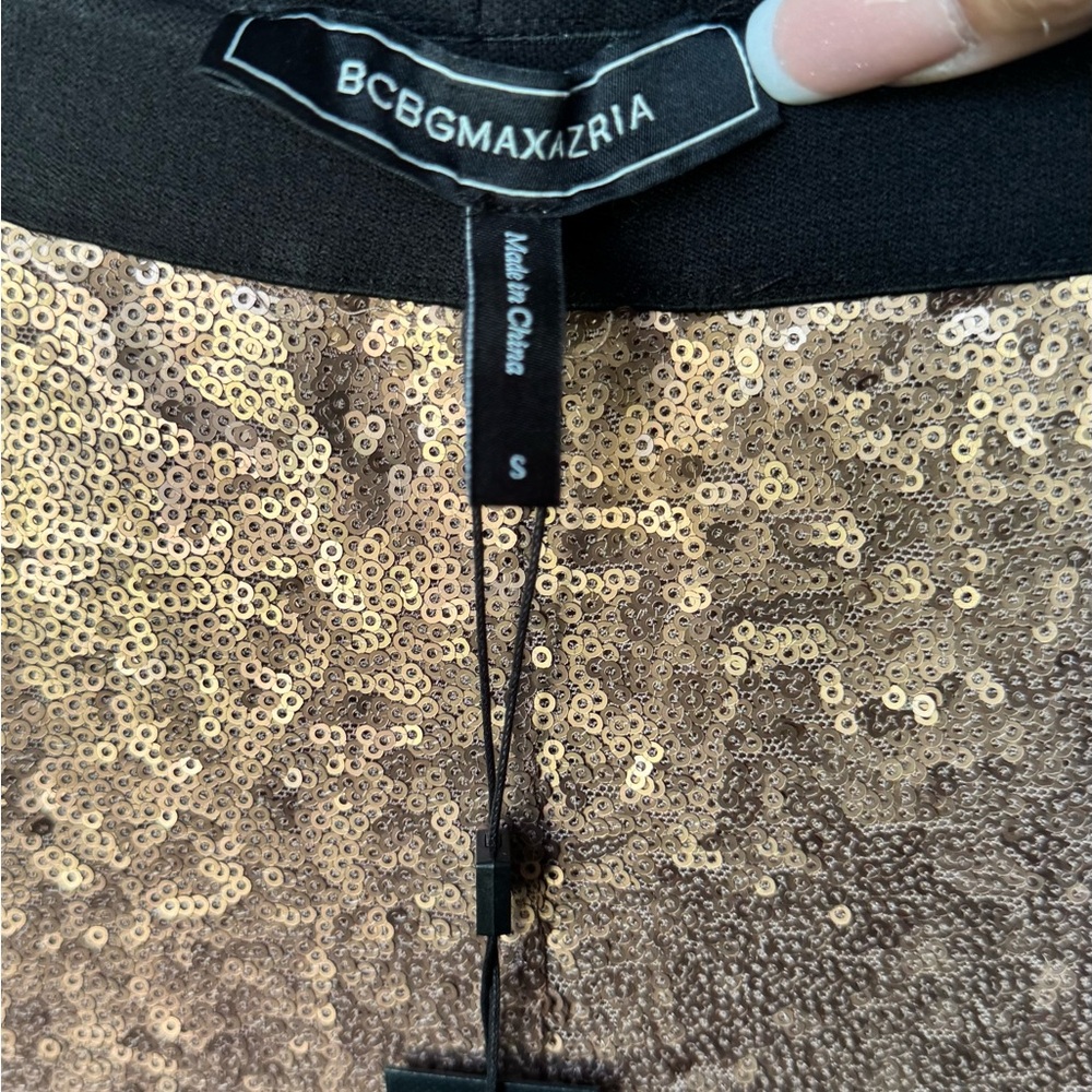 BCBGMAXAZRIA Gold Sequin Pants